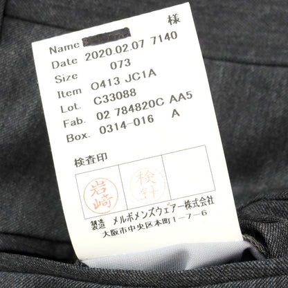 [Used] Azabu tailor wool dress slacks pants, grey [73] [Condition rank B] [Men&