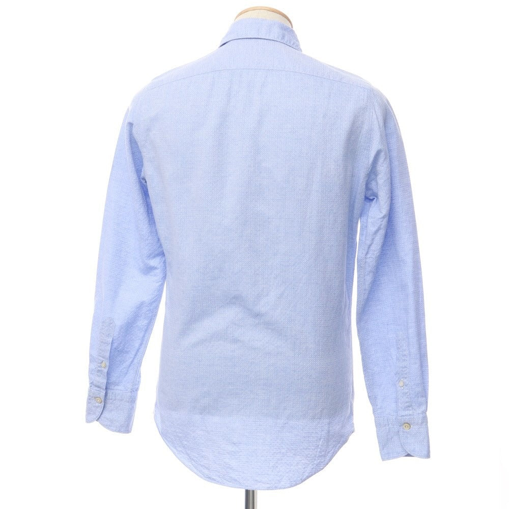 finamore ホリゾンタルカラーシャツ カジュアルシャツ コットン S 水色約50cm袖丈