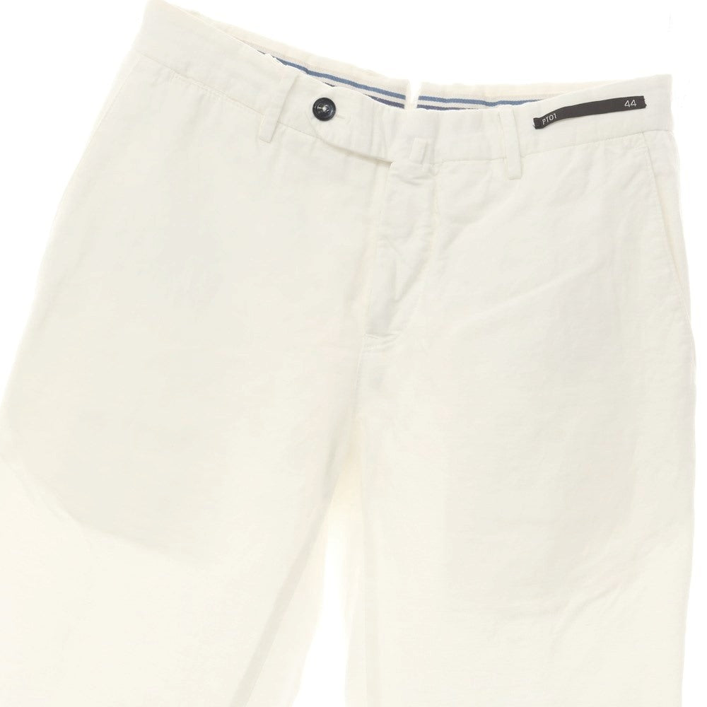 [Used] PT01 Linen Cotton Casual Slacks Pants White [44] [Condition Rank C] [Men&