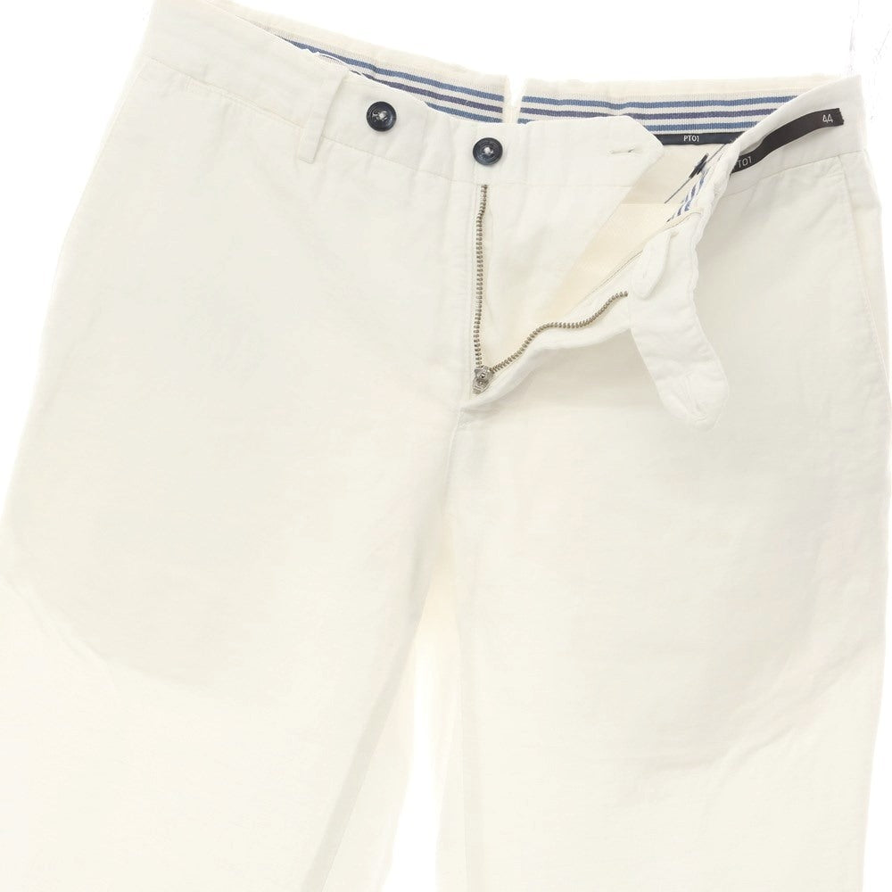 [Used] PT01 Linen Cotton Casual Slacks Pants White [44] [Condition Rank C] [Men&