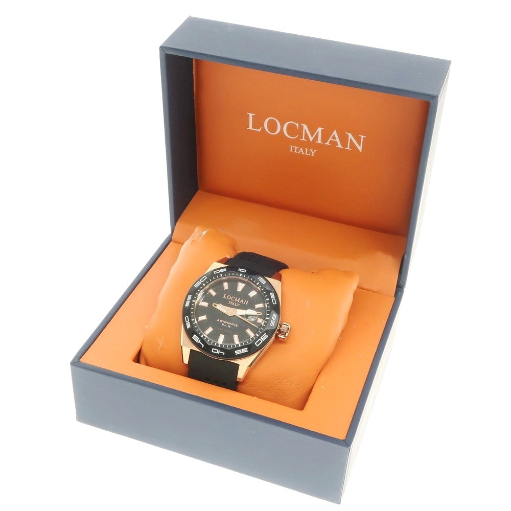 ロックマン LOCMAN SIO オートマチック ダイバーズ 腕時計 ゴールドxブラック【メンズ】