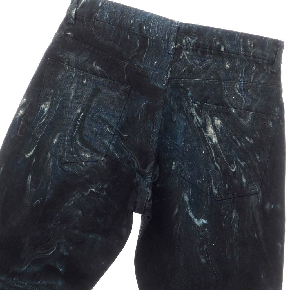 [Used] SEVEN BY SEVEN URBAN RESEARCH exclusive marble print denim pants jeans black [size not listed (approximately L)] [BLK] [S/S/A/W] [Condition rank A] [Men&