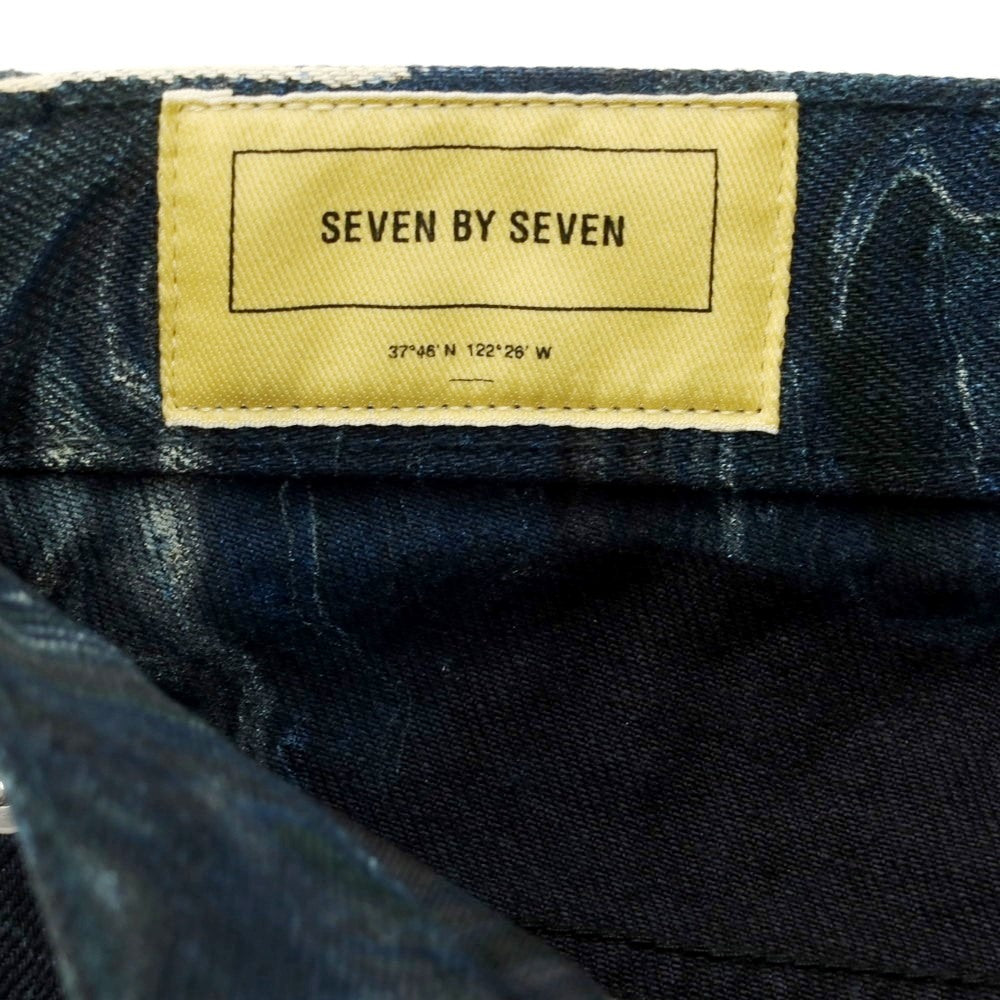 [Used] SEVEN BY SEVEN URBAN RESEARCH exclusive marble print denim pants jeans black [size not listed (approximately L)] [BLK] [S/S/A/W] [Condition rank A] [Men&