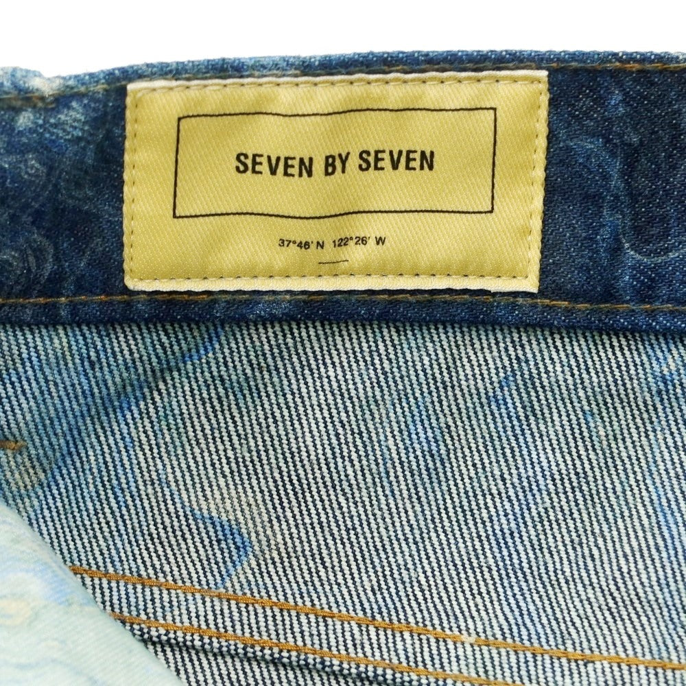 [Used] SEVEN BY SEVEN URBAN RESEARCH exclusive marble print denim pants jeans navy [size not listed (approximately L)] [NVY] [S/S/A/W] [Condition rank A] [Men&