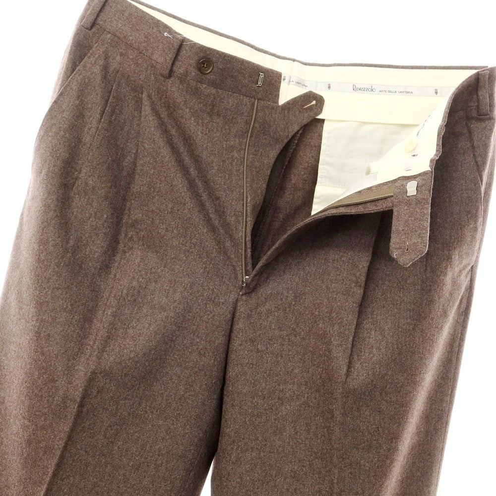 [Used] RAVAZZOLO Wool Two-Pleated Dress Slacks Pants Brown [Size 48] [BRW] [A/W] [Condition Rank C] [Men&