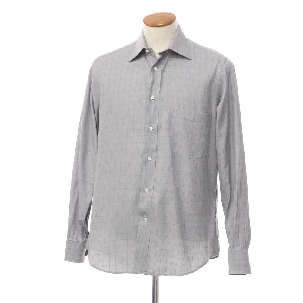 [Used] RAVAZZOLO Cotton Check Regular Collar Casual Shirt Gray [Size 39] [GRY] [S/S/A/W] [Condition Rank C] [Men&