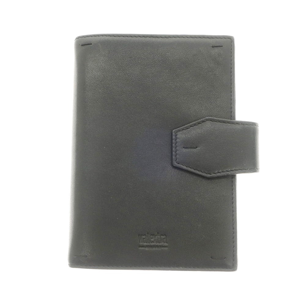 [Used] Valextra Valextra Leather 6-hole Notebook Cover Black x Ivory [BLK] [S/S/A/W] [Condition Rank B] ​​[Men&