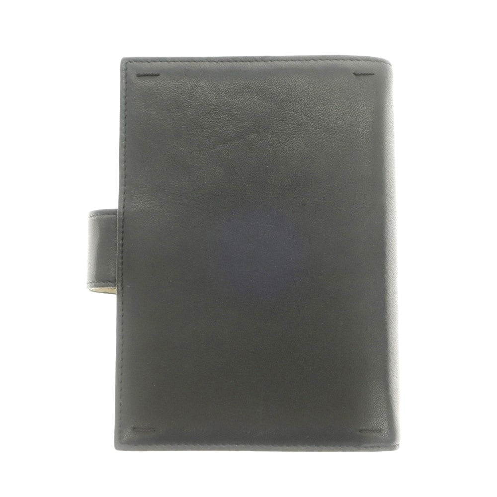 [Used] Valextra Valextra Leather 6-hole Notebook Cover Black x Ivory [BLK] [S/S/A/W] [Condition Rank B] ​​[Men&