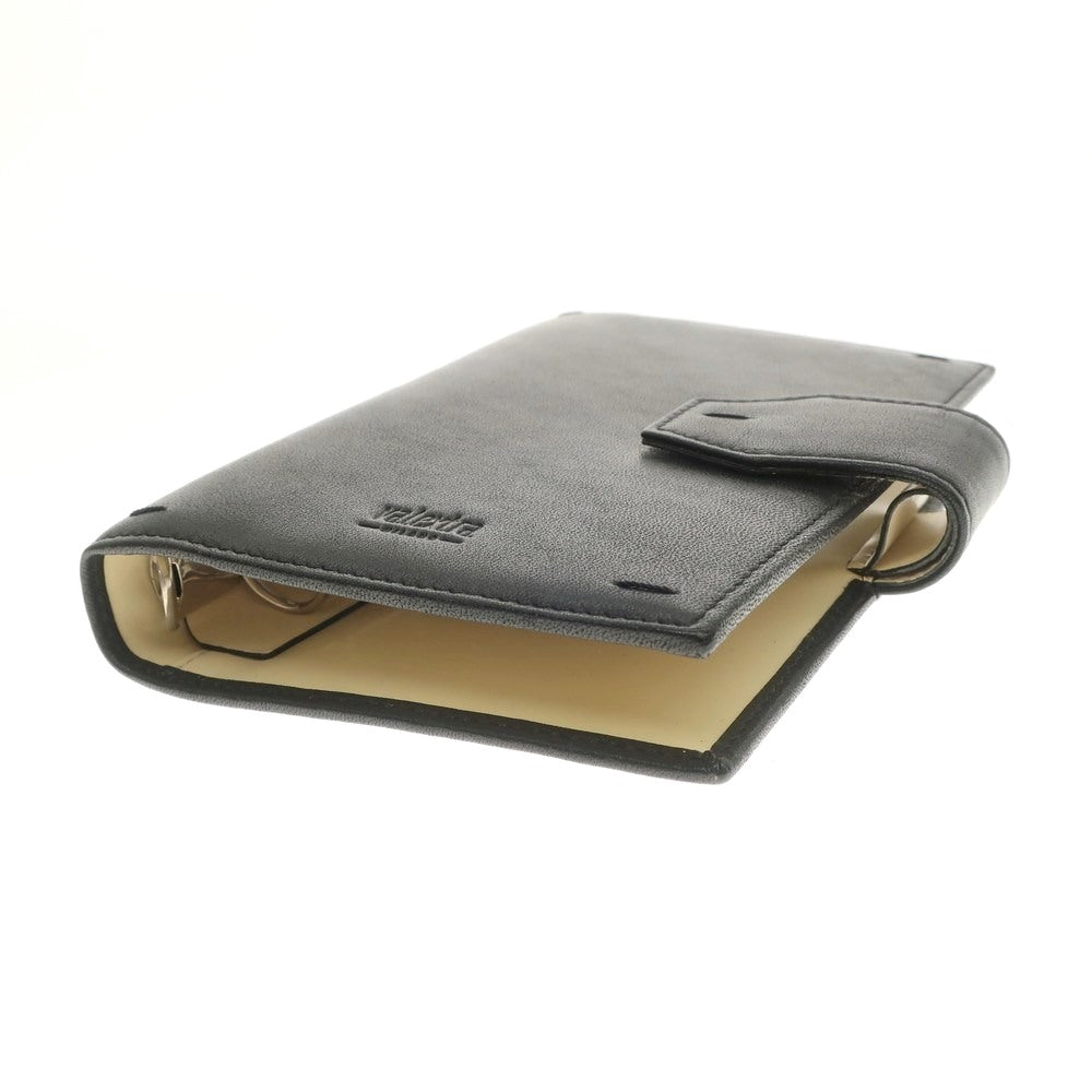 [Used] Valextra Valextra Leather 6-hole Notebook Cover Black x Ivory [BLK] [S/S/A/W] [Condition Rank B] ​​[Men&