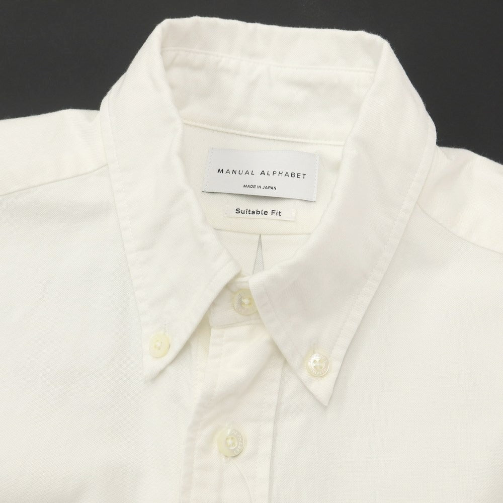 [Used] MANUAL ALPHABET Cotton Button-down Casual Shirt White [Size 2] [WHT] [S/S/A/W] [Condition Rank B] ​​[Men&