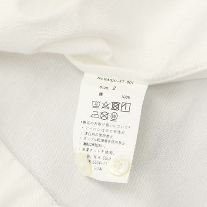 [Used] MANUAL ALPHABET Cotton Button-down Casual Shirt White [Size 2] [WHT] [S/S/A/W] [Condition Rank B] ​​[Men&