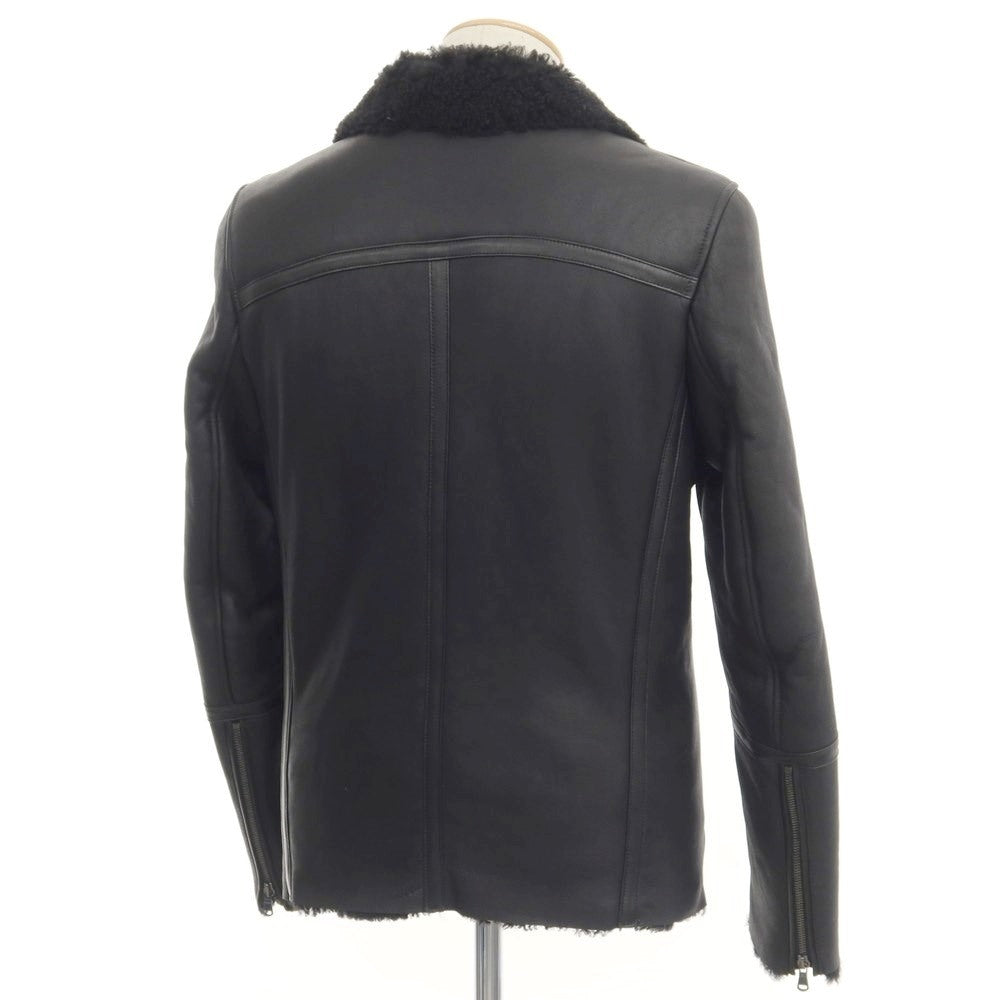 [Used] EMMETI Mouton Leather Double Rider Jacket Black [Size 44] [BLK] [A/W] [Condition Rank B] ​​[Men&