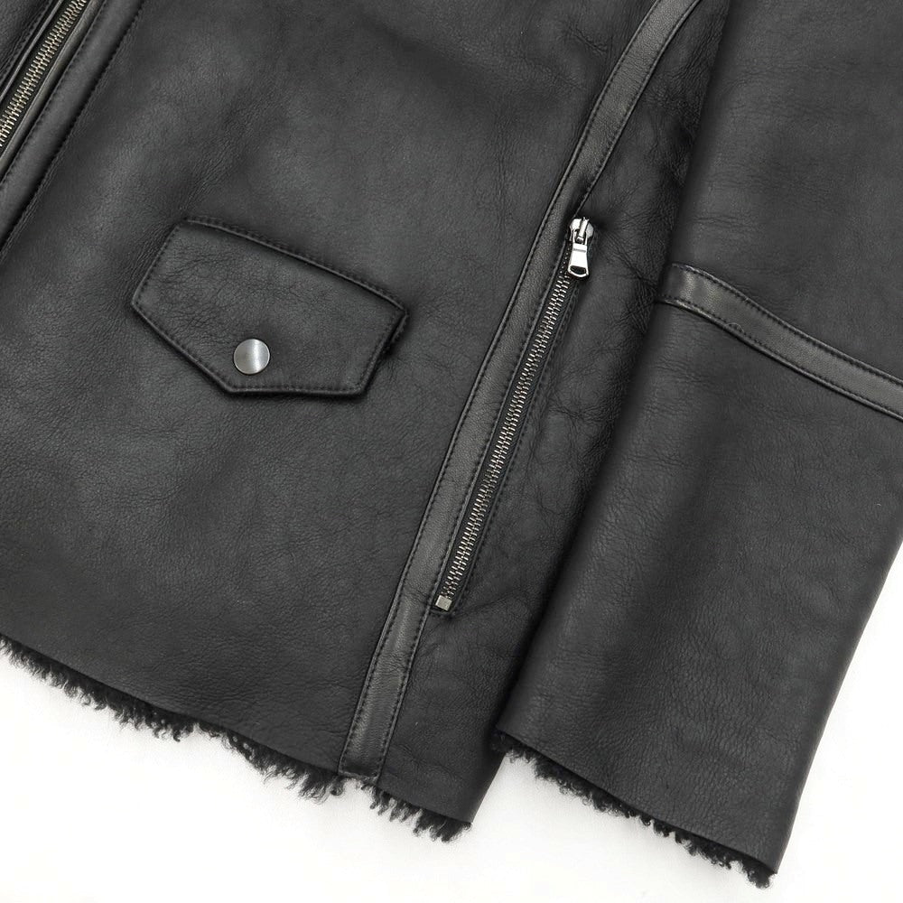 [Used] EMMETI Mouton Leather Double Rider Jacket Black [Size 44] [BLK] [A/W] [Condition Rank B] ​​[Men&