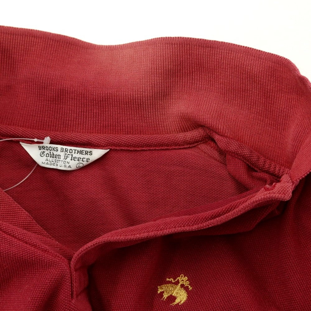 [Used] Brooks Brothers Cotton Short Sleeve Polo Shirt Red [L] [Condition Rank D] [Men&