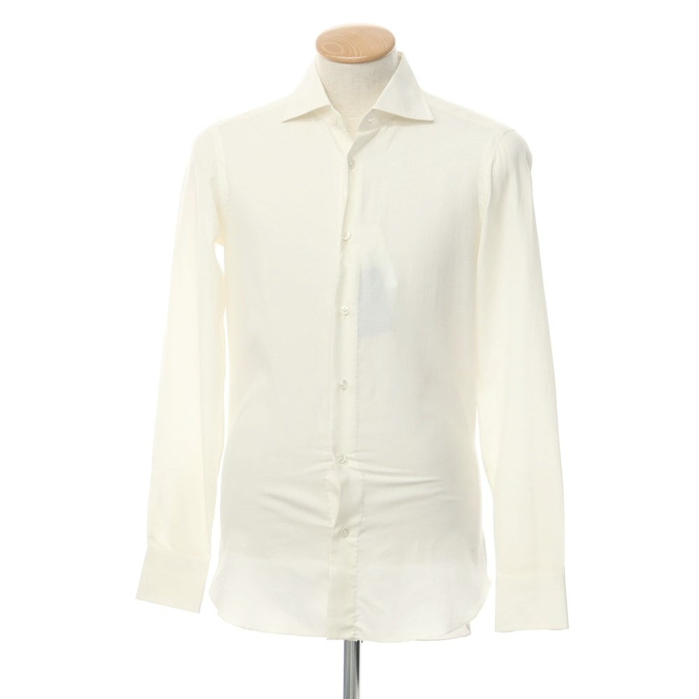 [Used] AVINO Cotton Cashmere Wide Collar Dress Shirt Ivory [Size 37] [WHT] [S/S/A/W] [Condition Rank A] [Men&