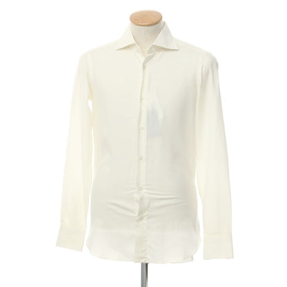 [Used] AVINO Cotton Cashmere Wide Collar Dress Shirt Ivory [Size 37] [WHT] [S/S/A/W] [Condition Rank A] [Men&