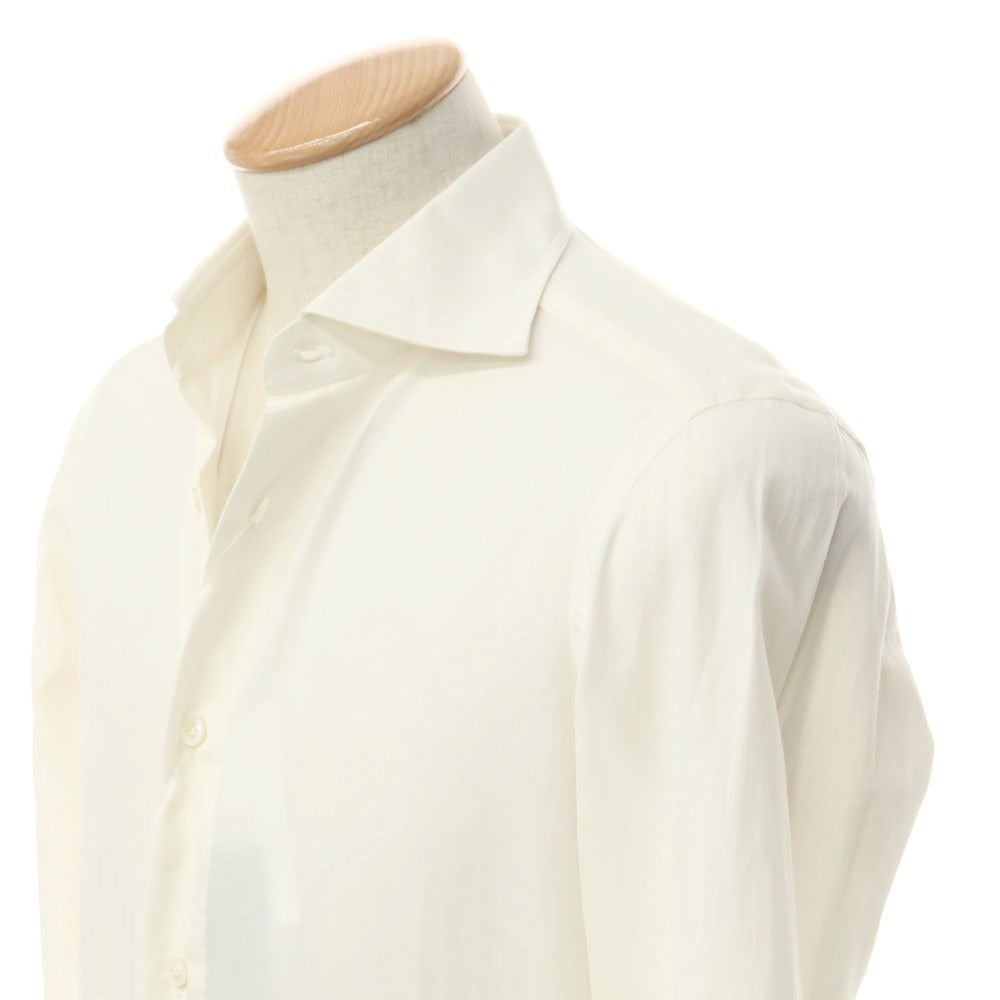 [Used] AVINO Cotton Cashmere Wide Collar Dress Shirt Ivory [Size 37] [WHT] [S/S/A/W] [Condition Rank A] [Men&