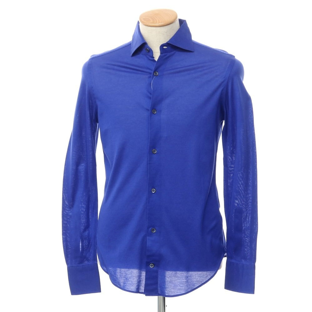 [Used] Cesare Attolini Cotton Pique Wide Collar Casual Shirt Royal Blue [Size 37] [BLU] [S/S/A/W] [Condition Rank B] ​​[Men&