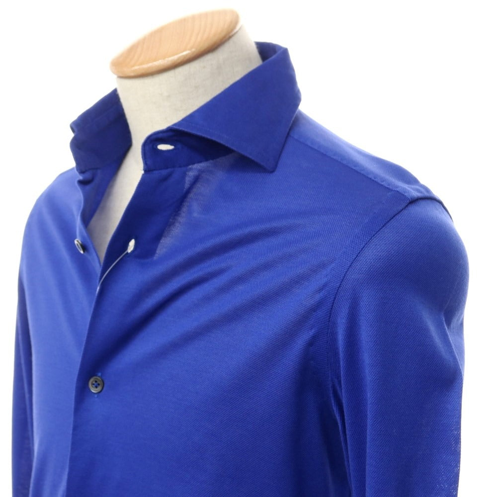 [Used] Cesare Attolini Cotton Pique Wide Collar Casual Shirt Royal Blue [Size 37] [BLU] [S/S/A/W] [Condition Rank B] ​​[Men&