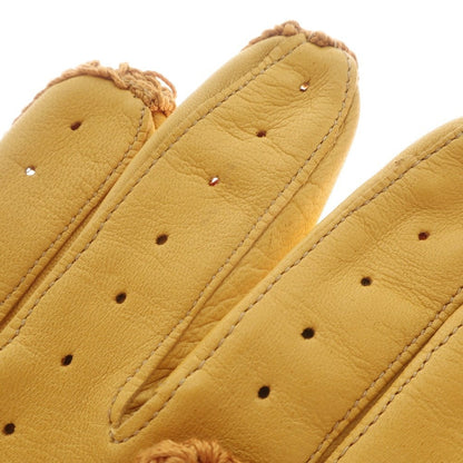 [Used] PIUMELLI Leather Mesh Gloves Camel Color [Size 7 1/2] [BRW] [A/W] [Condition Rank B] ​​[Men&