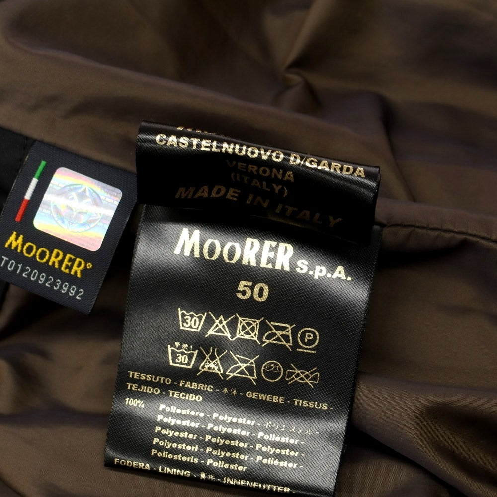 [Used] MOORER Polyester Fur Down Jacket Blouson Black [Size 50] [BLK] [A/W] [Condition Rank B] ​​[Men&