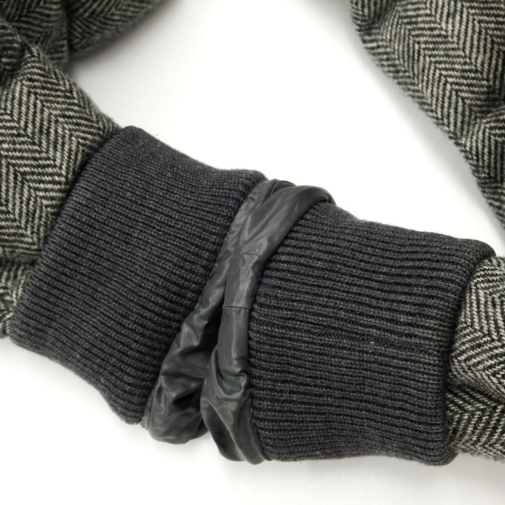 [Used] Moncler MONCLER FLORIAN wool tweed herringbone down jacket blouson black x white [size 0] [GRY] [A/W] [Condition rank B] ​​[Men&