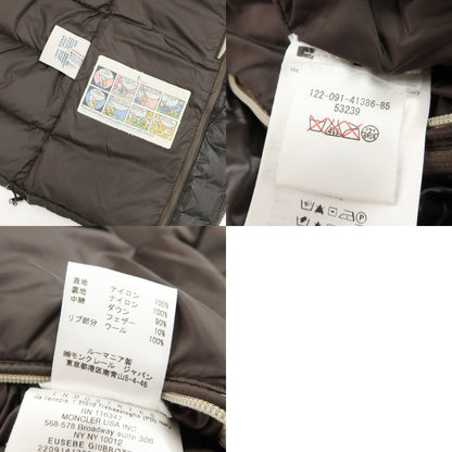 [Used] Moncler MONCLER EUSEBE nylon check down jacket blouson gray x brown [Size 1] [GRY] [A/W] [Condition Rank B] ​​[Men&