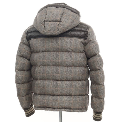[Used] Moncler MONCLER EUSEBE nylon check down jacket blouson gray x brown [Size 1] [GRY] [A/W] [Condition Rank B] ​​[Men&