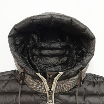 [Used] Moncler MONCLER EUSEBE nylon check down jacket blouson gray x brown [Size 1] [GRY] [A/W] [Condition Rank B] ​​[Men&