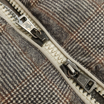 [Used] Moncler MONCLER EUSEBE nylon check down jacket blouson gray x brown [Size 1] [GRY] [A/W] [Condition Rank B] ​​[Men&