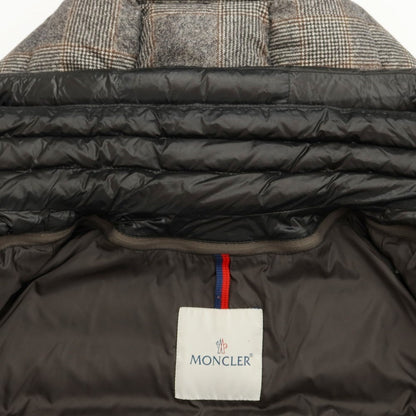 [Used] Moncler MONCLER EUSEBE nylon check down jacket blouson gray x brown [Size 1] [GRY] [A/W] [Condition Rank B] ​​[Men&
