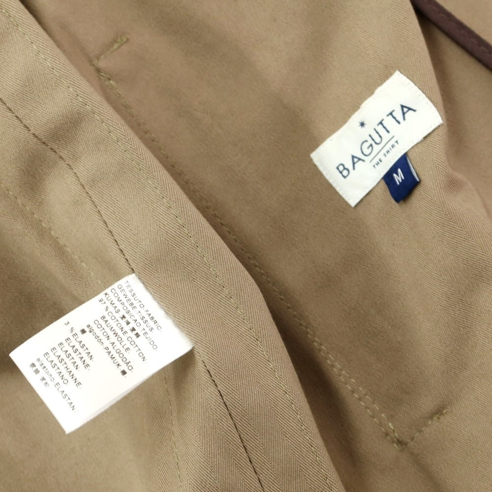 [Used] Bagutta Herringbone Cotton Zip-up Work Jacket Khaki [M] [Condition Rank B] [Men&