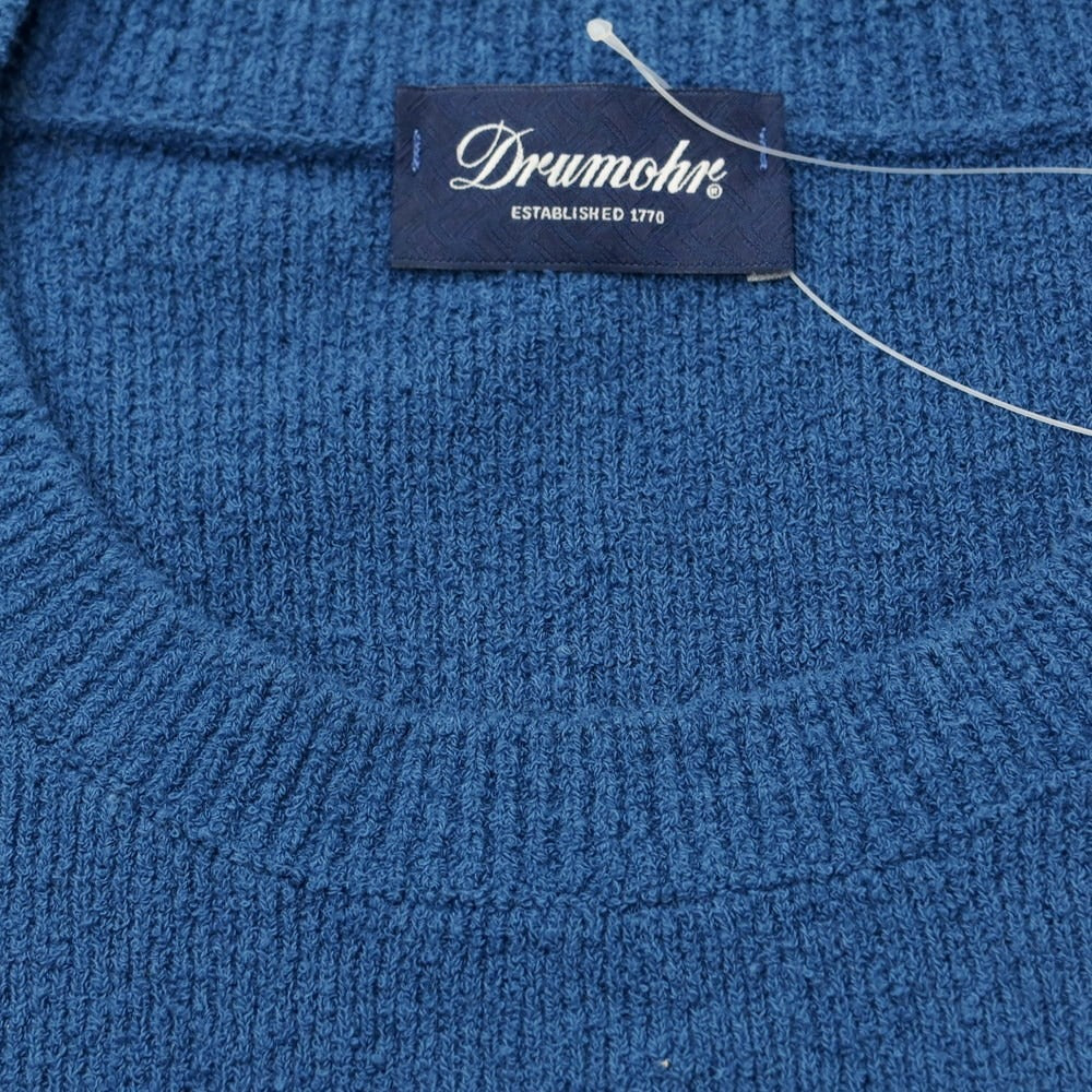 [Used] Drumohr Cotton Nylon Pile Crew Neck Pullover Knit Blue [50] [Condition Rank B] [Men&