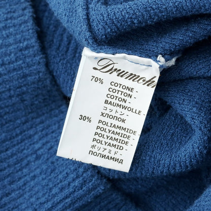 [Used] Drumohr Cotton Nylon Pile Crew Neck Pullover Knit Blue [50] [Condition Rank B] [Men&