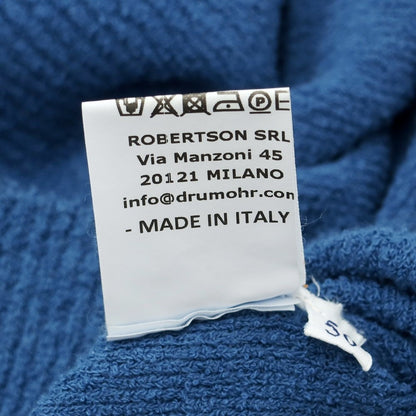 [Used] Drumohr Cotton Nylon Pile Crew Neck Pullover Knit Blue [50] [Condition Rank B] [Men&