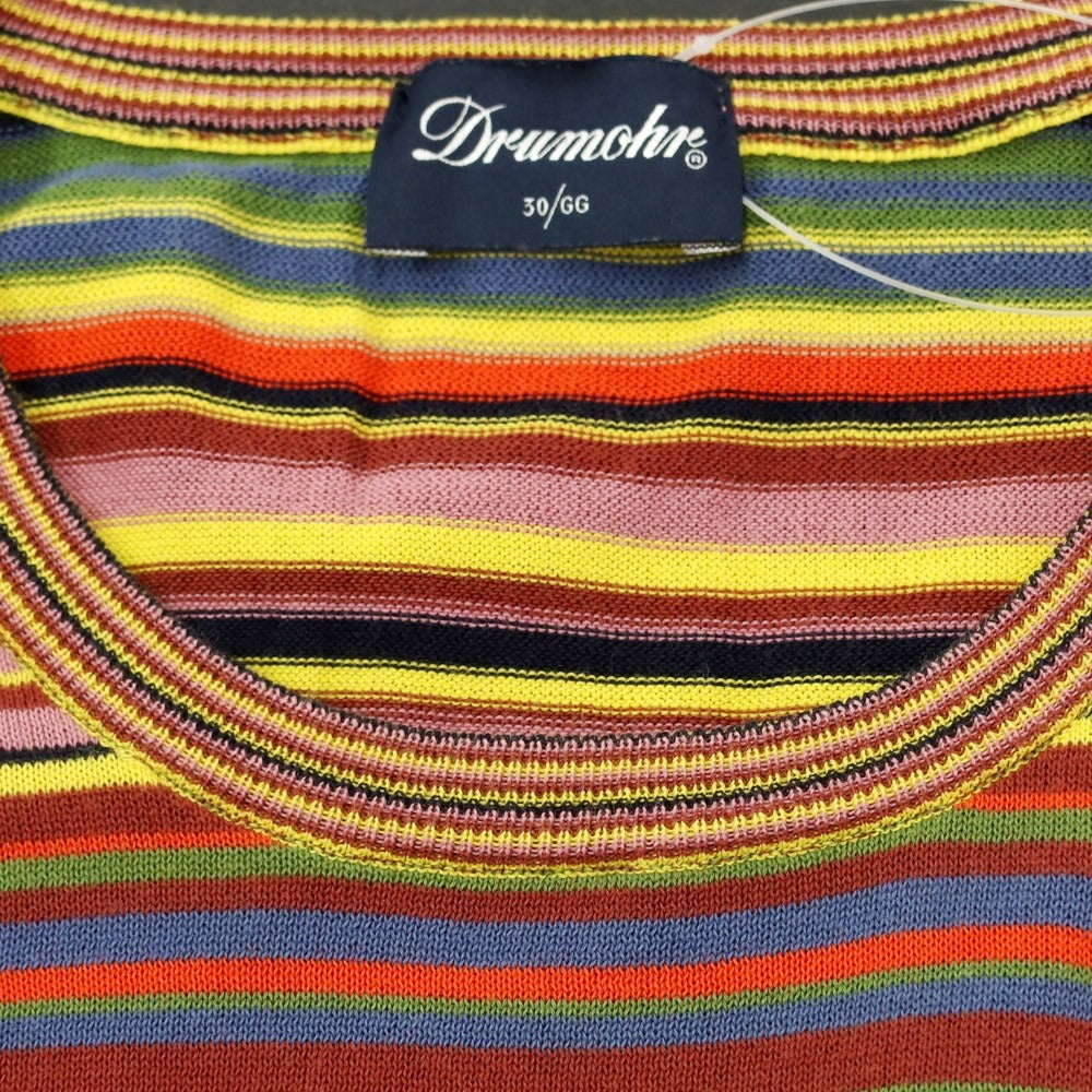 [Used] Drumohr Cotton Striped Short Sleeve Crew Neck Pullover Knit Multicolor [48] [Condition Rank B] [Men&