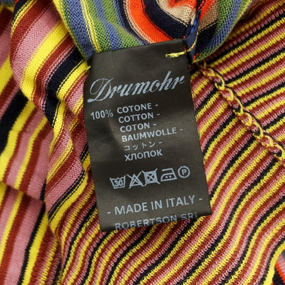 [Used] Drumohr Cotton Striped Short Sleeve Crew Neck Pullover Knit Multicolor [48] [Condition Rank B] [Men&