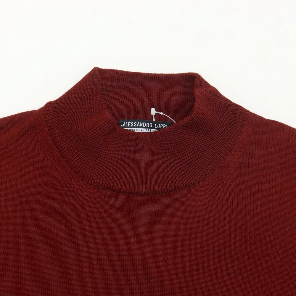 [Used] Alessandro Luppi Wool Mock Neck Pullover Knit Bordeaux [Size 52] [RED] [A/W] [Condition Rank B] ​​[Men&