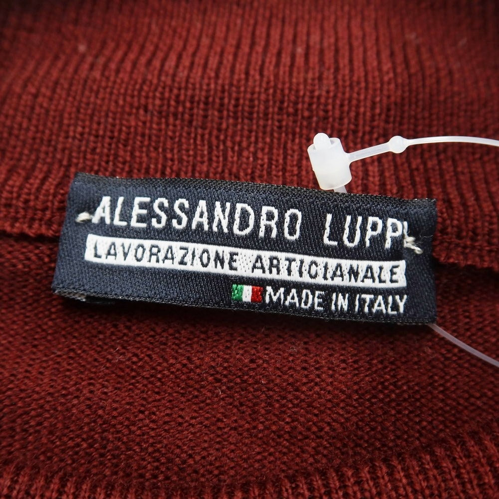 [Used] Alessandro Luppi Wool Mock Neck Pullover Knit Bordeaux [Size 52] [RED] [A/W] [Condition Rank B] ​​[Men&