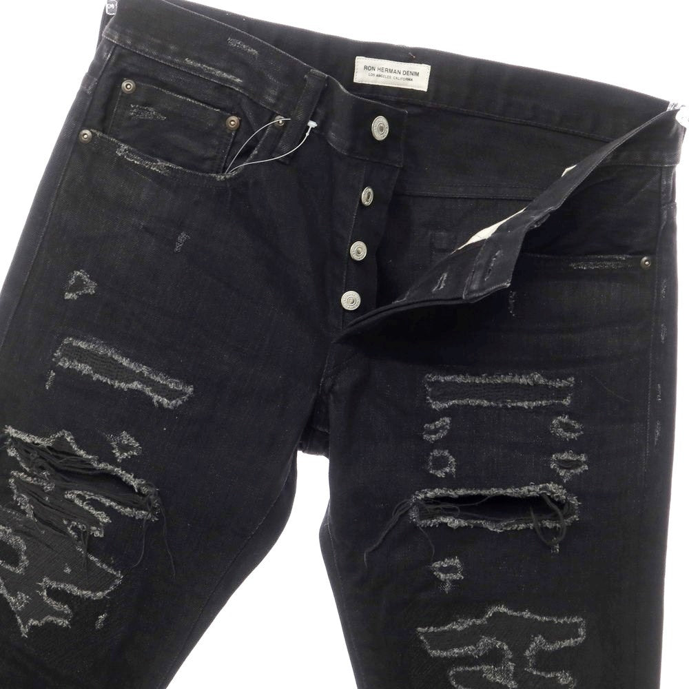 [Used] Ron Herman Distressed Denim Pants Jeans Black [Size 30] [BLK] [S/S/A/W] [Condition Rank C] [Men&