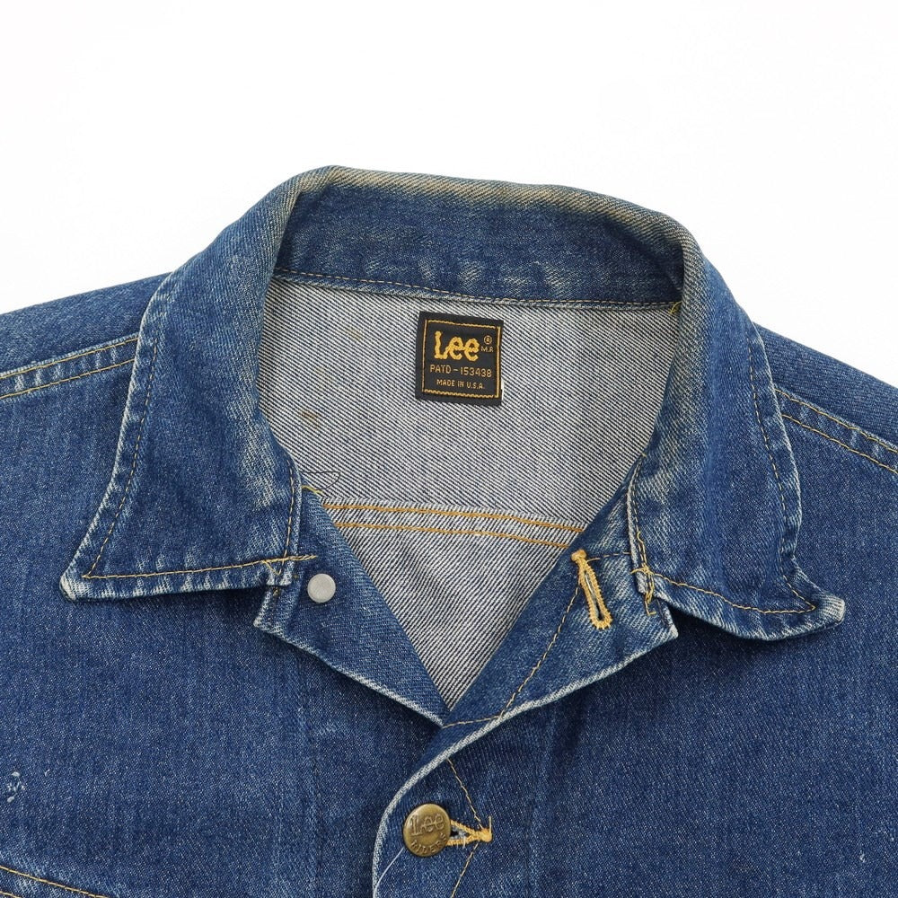 【中古】リー Lee デニムジャケット Gジャン ブルーネイビー【サイズ表記なし（M位）】【NVY】【S/S/A/W】【状態ランクC】【メンズ】【768878】