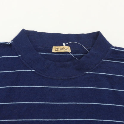 [Used] Malo Cashmere Silk Border Mock Neck Knit Navy [Size 50] [NVY] [A/W] [Condition Rank D] [Men&