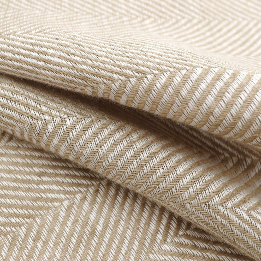 [Used] Mungai Herringbone Linen Pocket Square Beige x White [BEI] [S/S/A/W] [Condition Rank B] ​​[Men&
