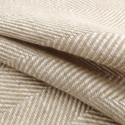[Used] Mungai Herringbone Linen Pocket Square Beige x White [BEI] [S/S/A/W] [Condition Rank B] ​​[Men&