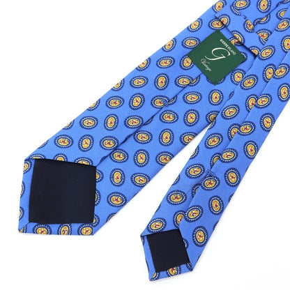 [New Outlet] GIERRE Small Pattern Print Tri-Fold Silk Tie Blue [BLU] [S/S/A/W] [Condition Rank N-] [Men&