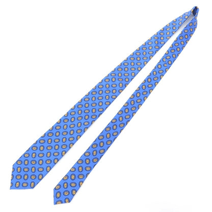 [New Outlet] GIERRE Small Pattern Print Tri-Fold Silk Tie Blue [BLU] [S/S/A/W] [Condition Rank N-] [Men&