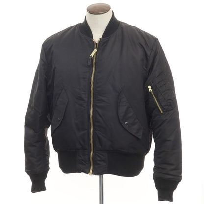 【中古】バレイアパレル VALLEY APPAREL リバーシブル MA-1 フライトジャケット ブルゾン ブラックxオレンジ【サイズL】【BLK】【A/W】【状態ランクB】【メンズ】【768878】