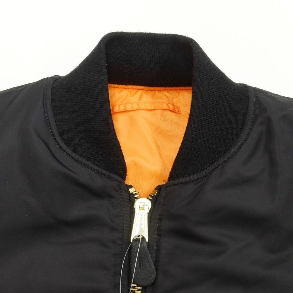 【中古】バレイアパレル VALLEY APPAREL リバーシブル MA-1 フライトジャケット ブルゾン ブラックxオレンジ【サイズL】【BLK】【A/W】【状態ランクB】【メンズ】【768878】