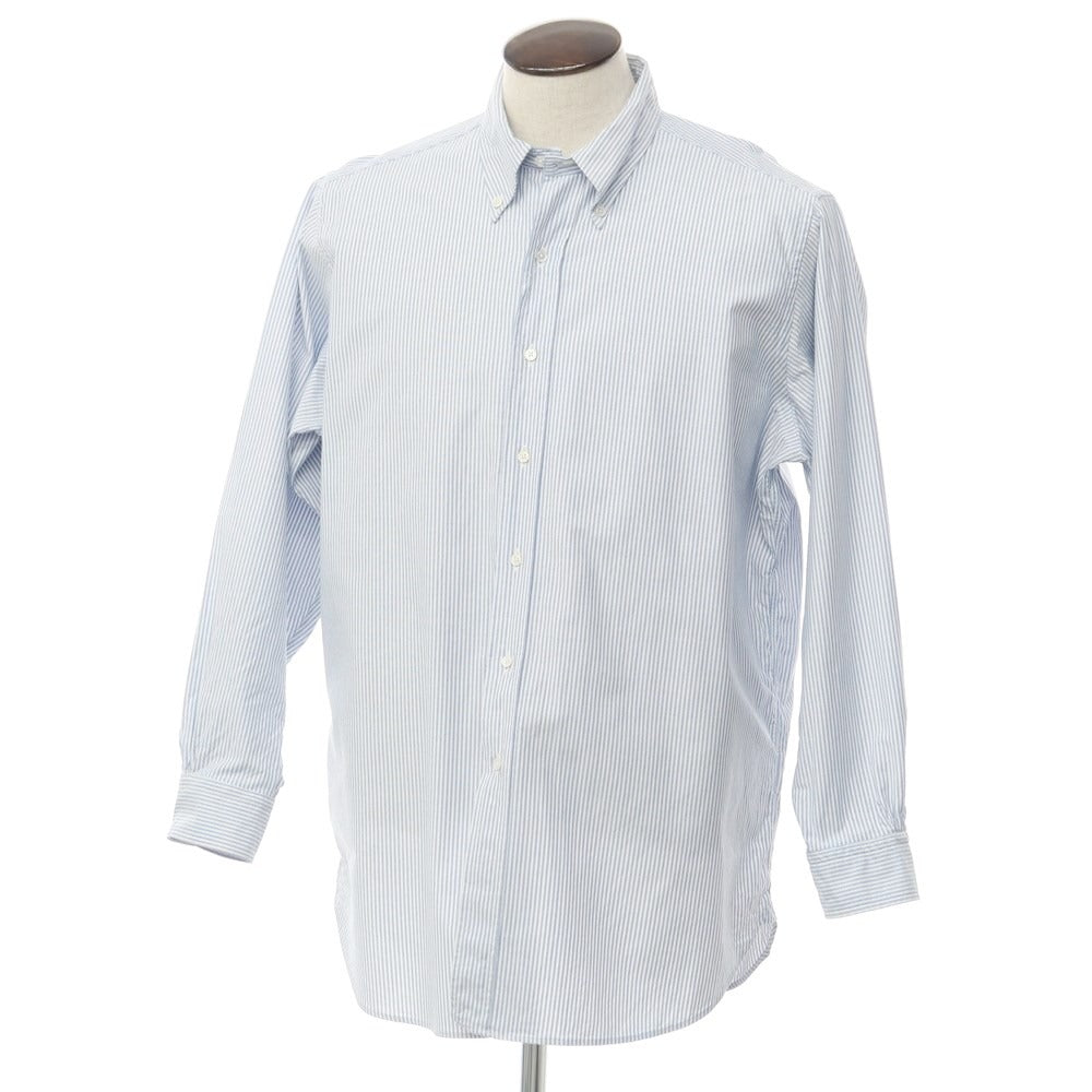 [Used] Brooks Brothers Cotton Striped Button-down Shirt White x Blue [Size 16.5] [WHT] [S/S/A/W] [Condition Rank C] [Men&
