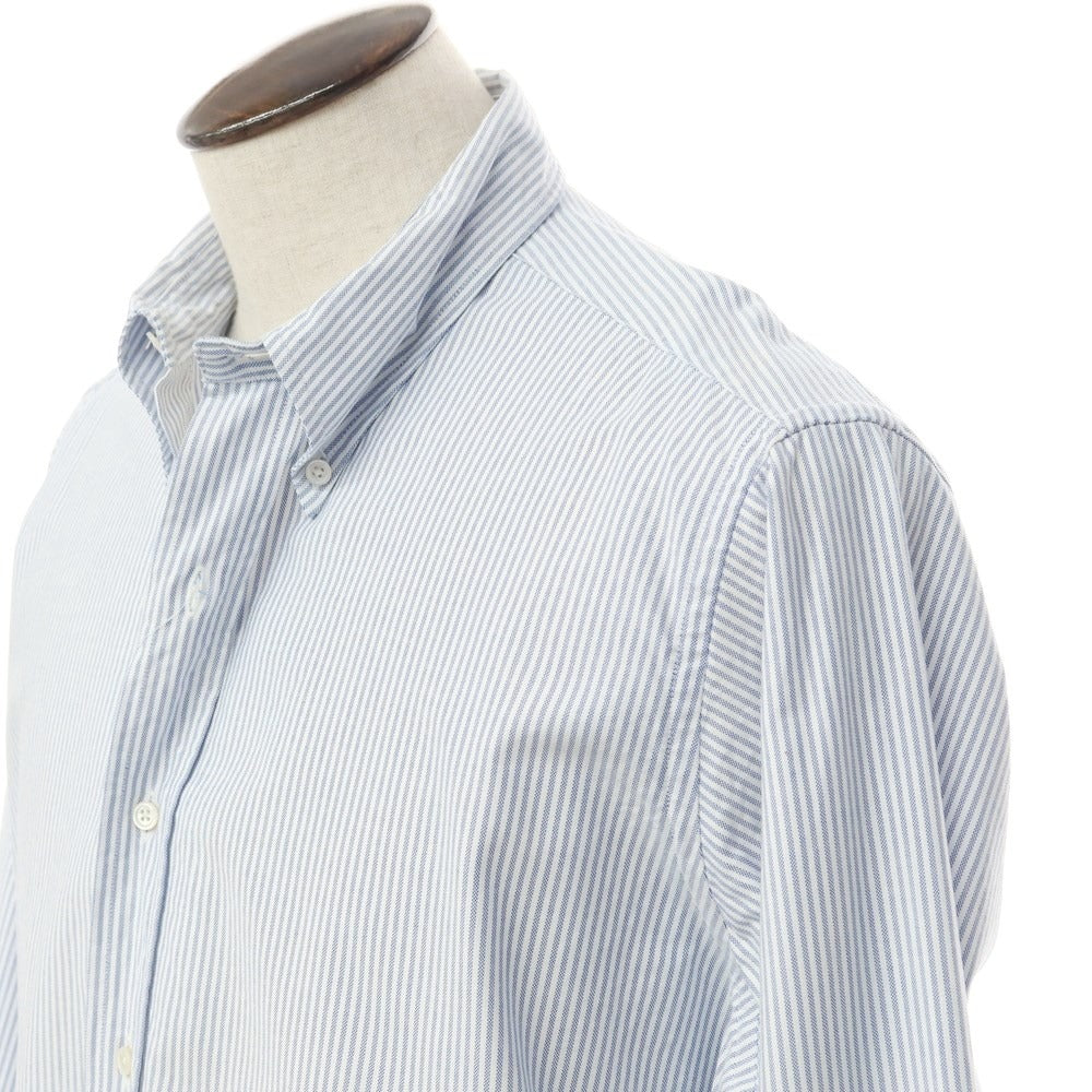 [Used] Brooks Brothers Cotton Striped Button-down Shirt White x Blue [Size 16.5] [WHT] [S/S/A/W] [Condition Rank C] [Men&